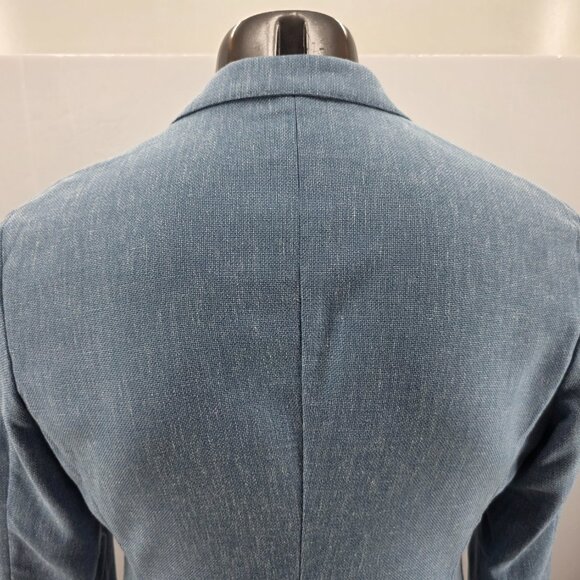 J.Crew Mens $398 Slim-fit Thompson linen Blend Blue suit jacket Size 42R BH230 - Picture 3 of 14